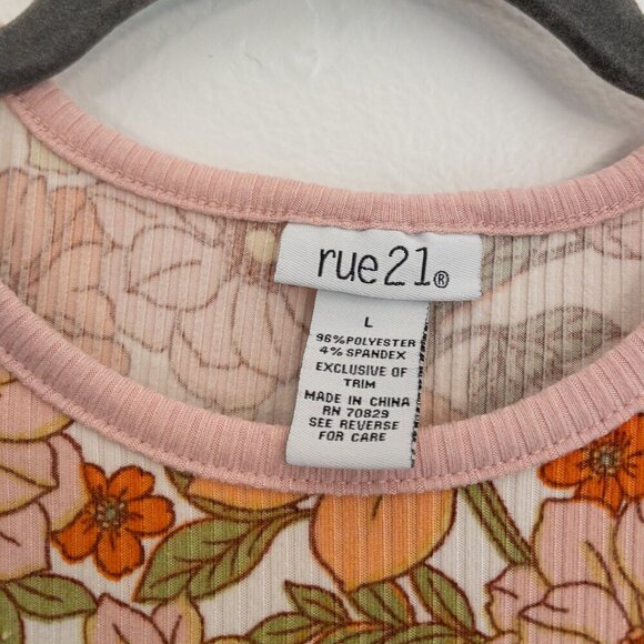 Rue21 Floral Cutout Summer Dress L – Stretchy, Flirty, Perfect for Warm Days - Picture 4 of 4